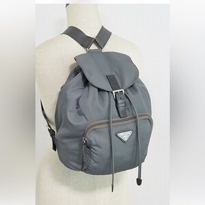 Prada Charcoal Backpack for Men
